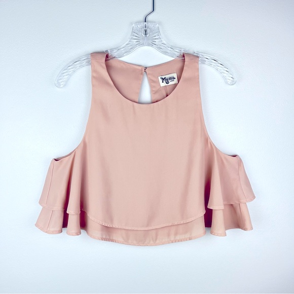 Show Me Your MuMu Tier Layer Cropped King Tank Top  Rose Pink (C1) - Picture 2 of 12